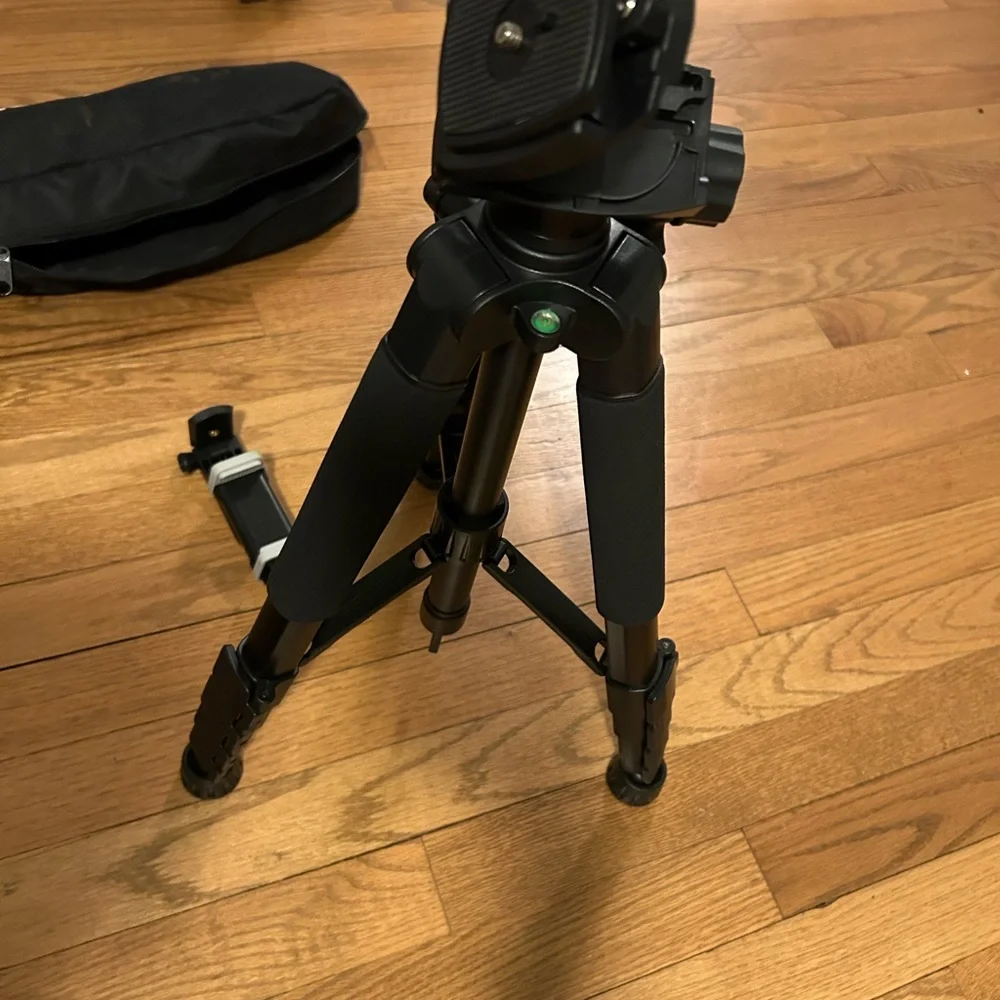 Camera Tripod with Phone Mount - Black